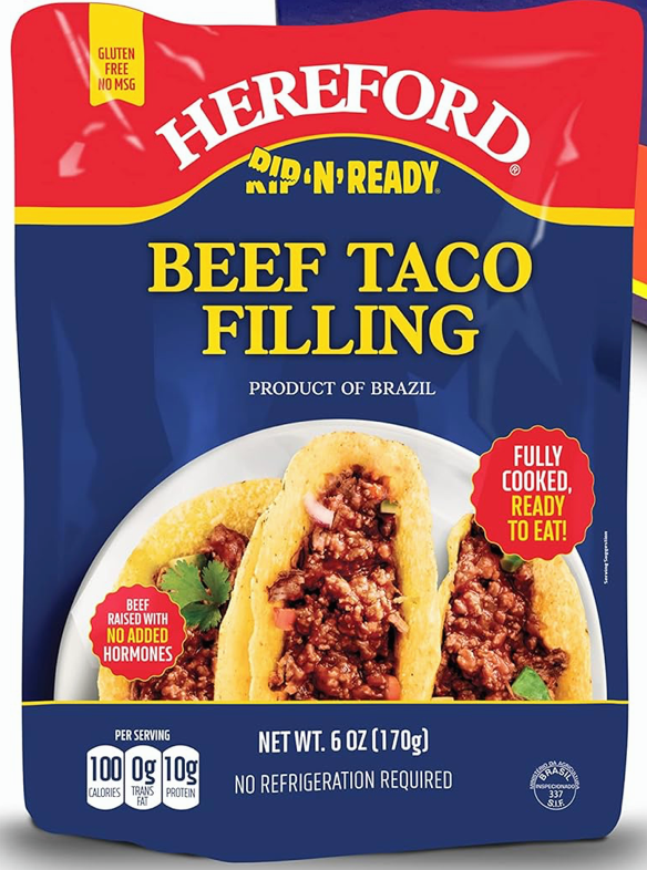 Hereford Beef Taco Filling 6oz Pouch