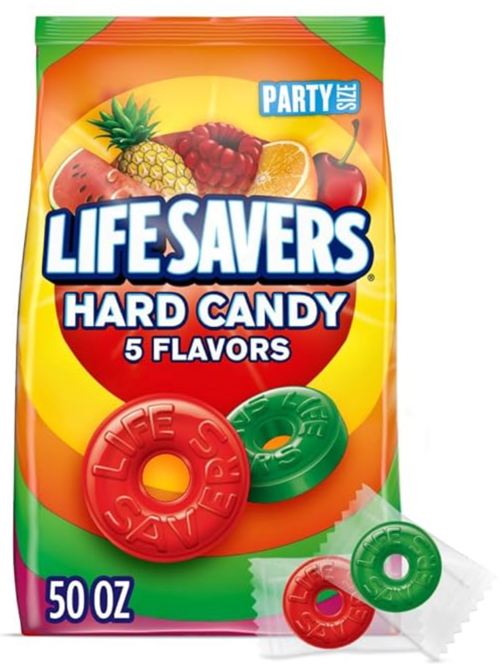 LIFE SAVERS Hard Candy Bag 5 Flavors, 50-Ounce Party Size